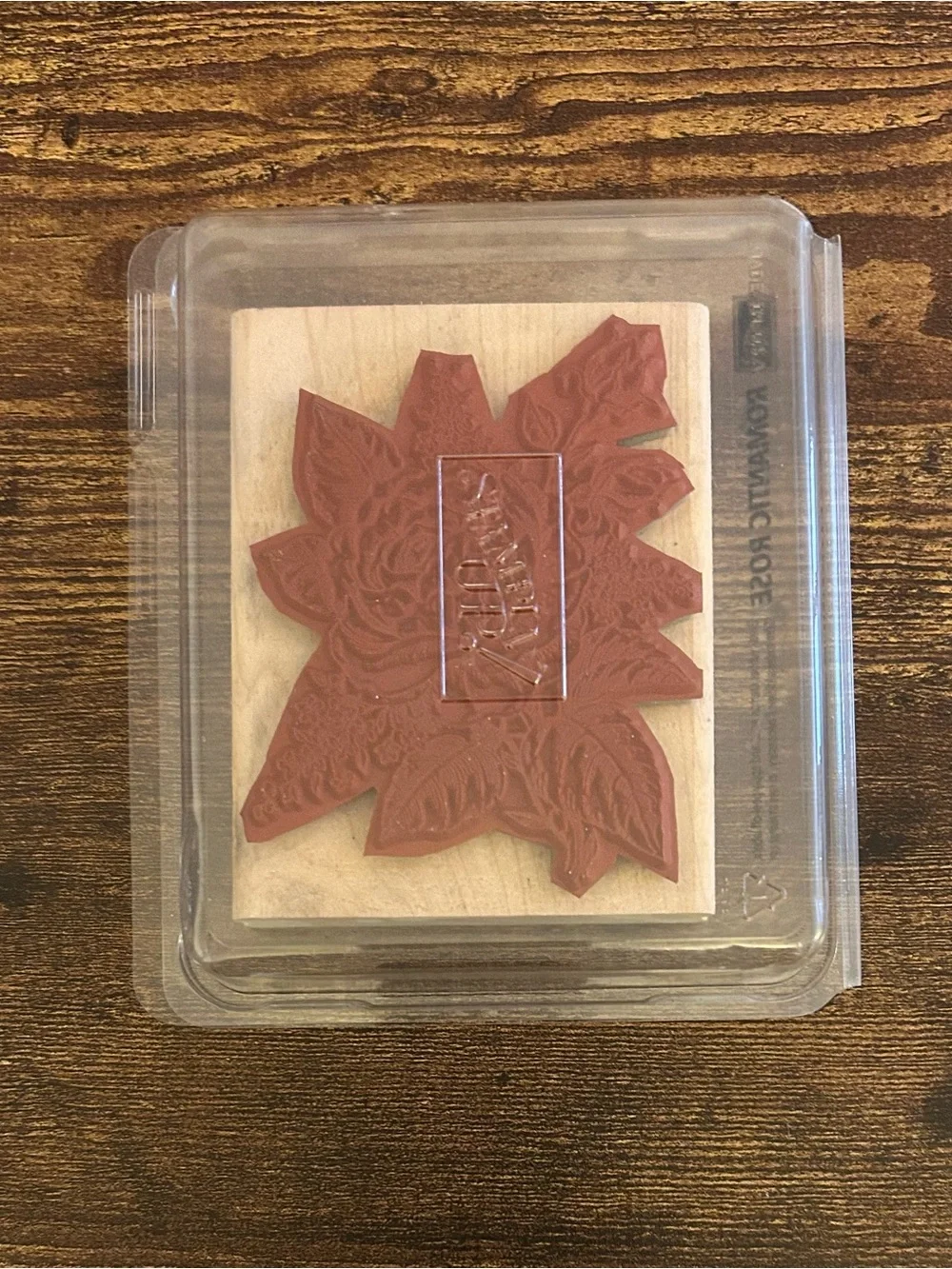 Stampin' Up! “Romantic Rose” 1998 Vintage Wood-Mount Rubber Stamp